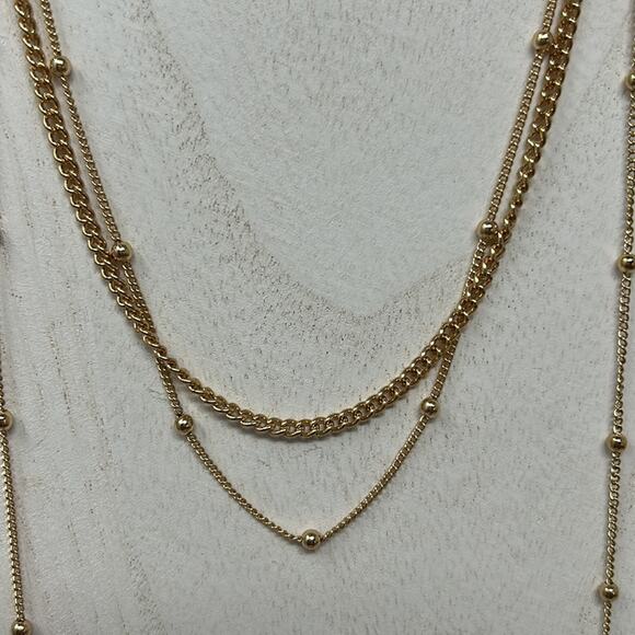 Ettika Single Swag Gold Tone Necklace Size 16 Inch - Picture 4 of 10